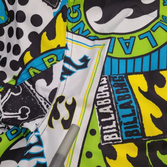 Billabong Jacket Mens Small Windbreaker Mesh Liner Cool Graphics‎ Hooded - Picture 12 of 12